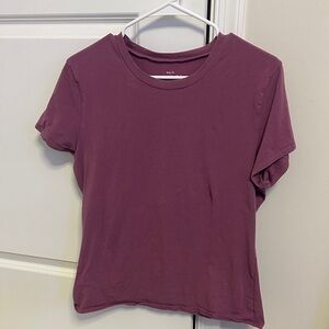 Abercrombie & Fitch Plum Short Sleeve Tee